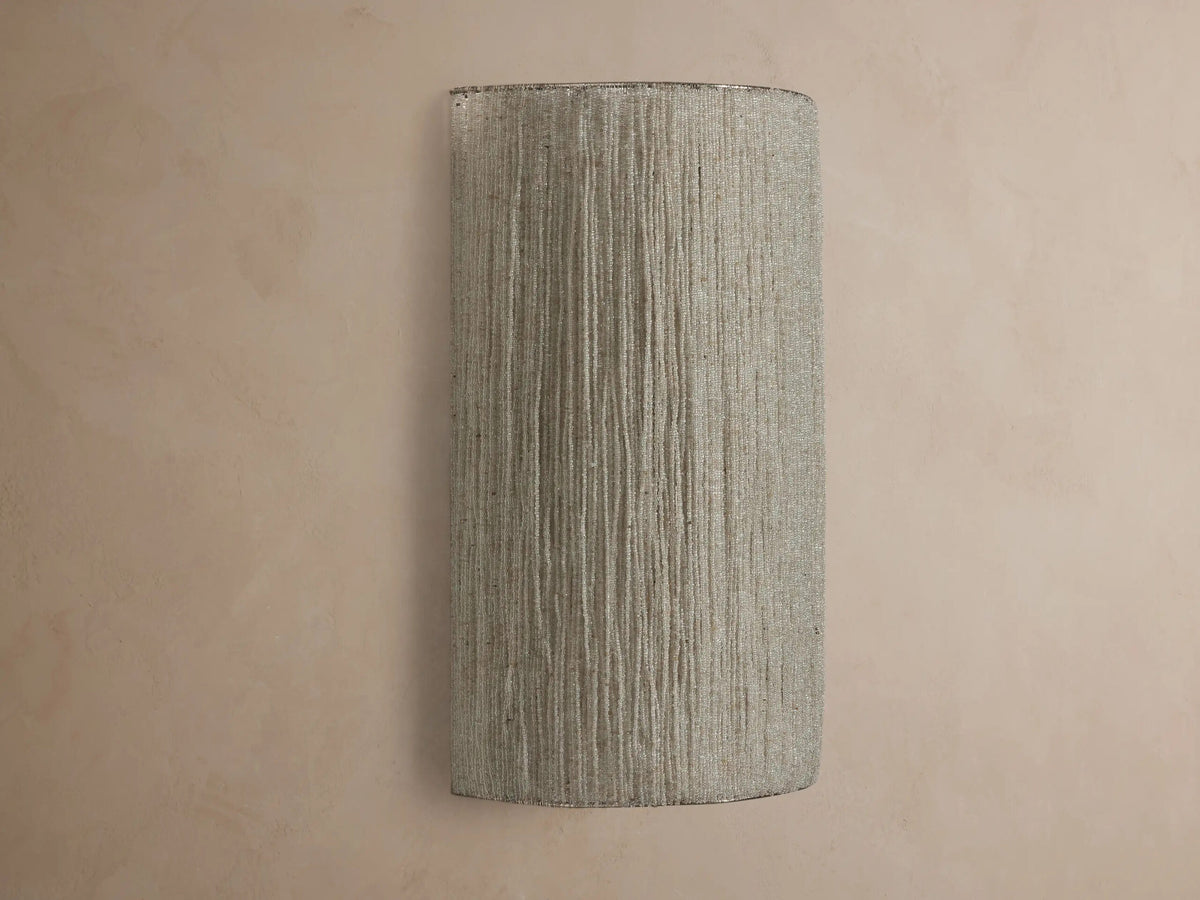 Romilly Glass Bead Sconce in Silver