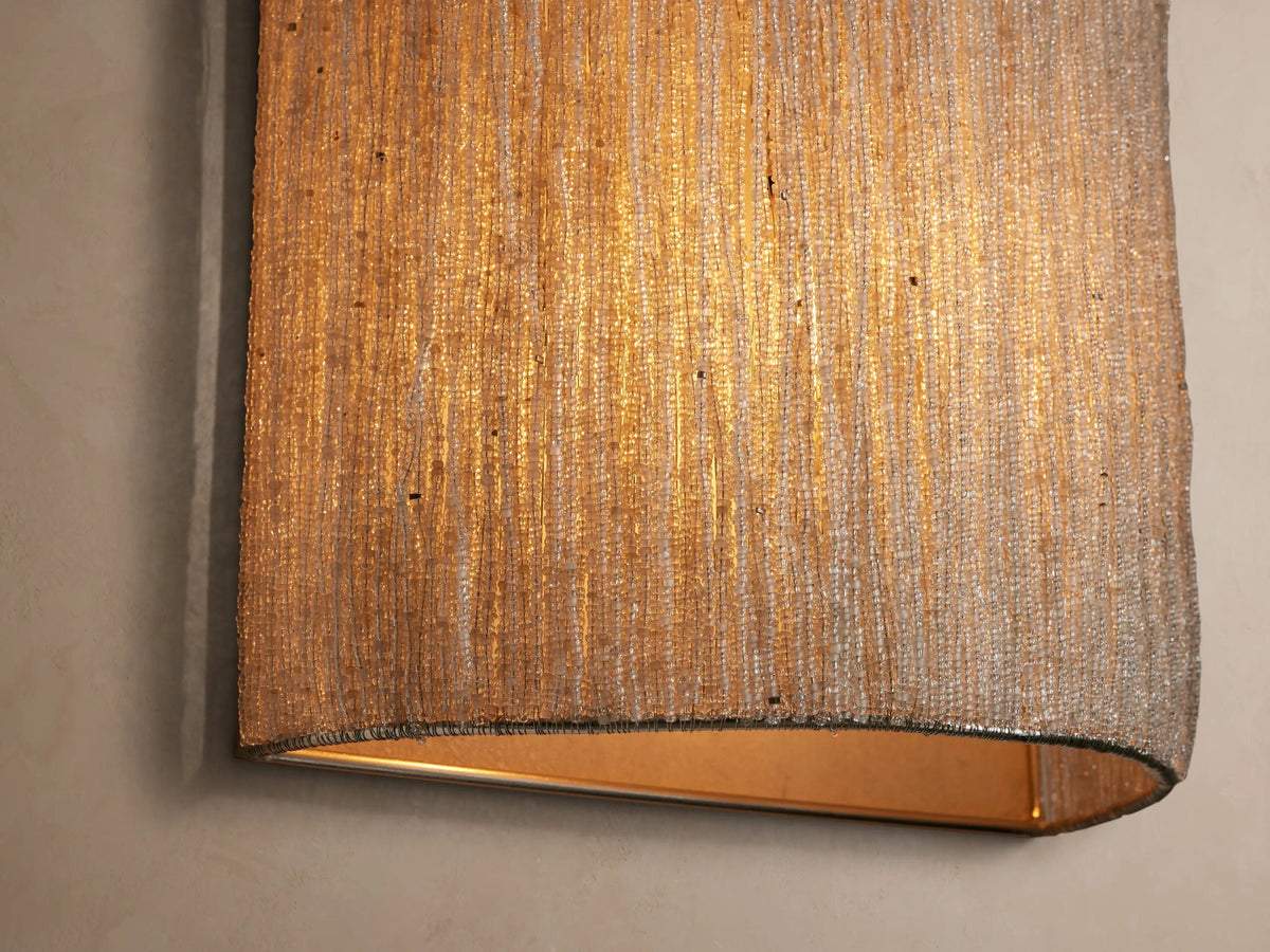 Romilly Glass Bead Sconce in Silver — product view 3