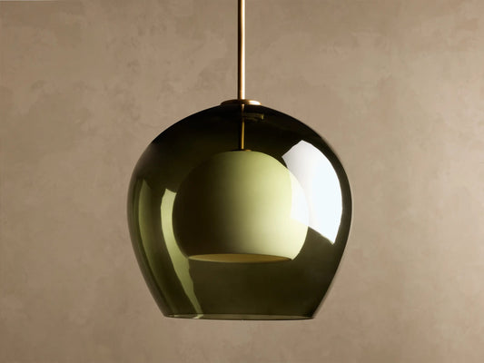 Romy Modern Glass Pendant 20 Inch Green — product view 2