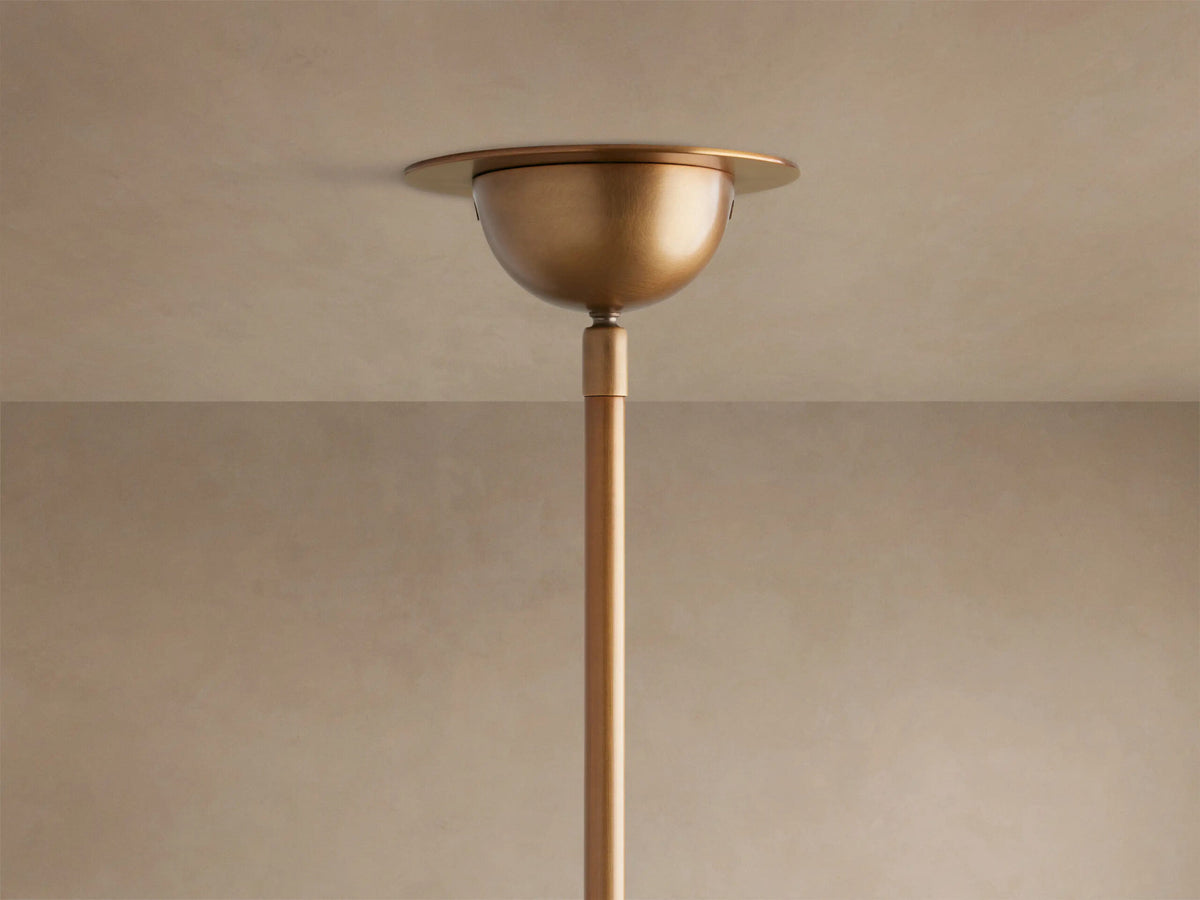 Saguaro Brass Chandelier with Alabaster Shades — product view 8