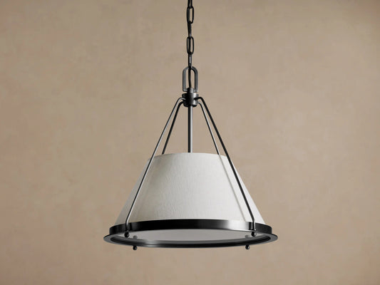 Shelton Bronze Linen Pendant — product view 2