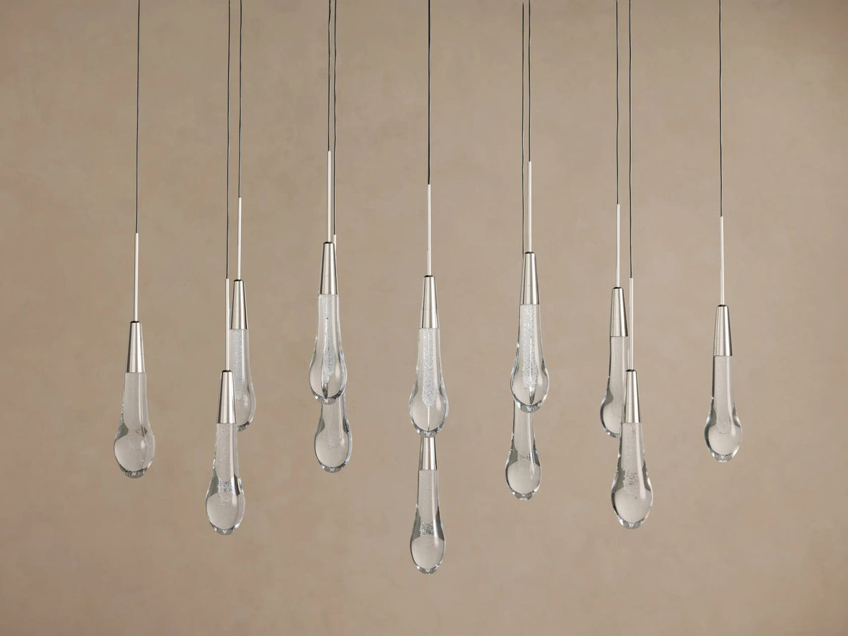 Soltaire Glass LED Chandelier in Nickel