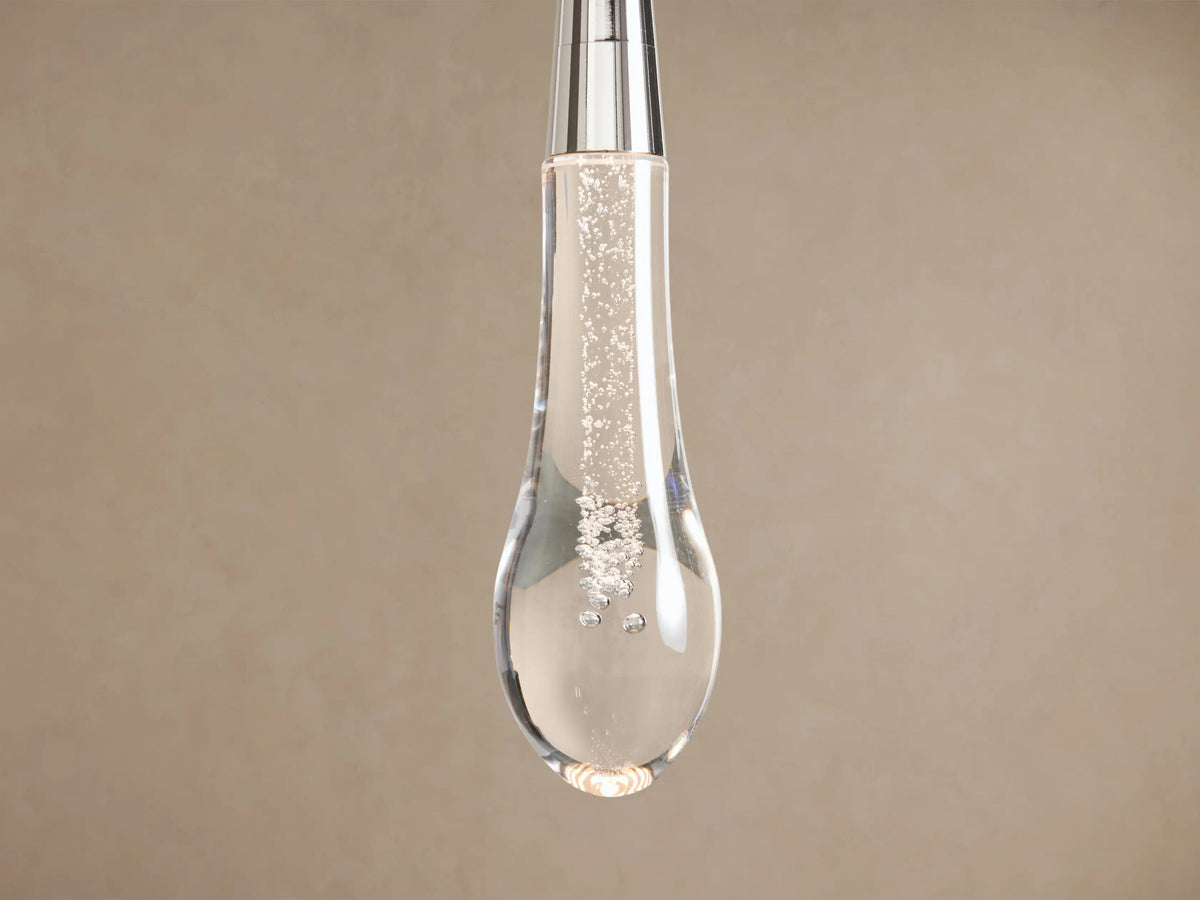 Soltaire Nickel Glass Pendant LED Light