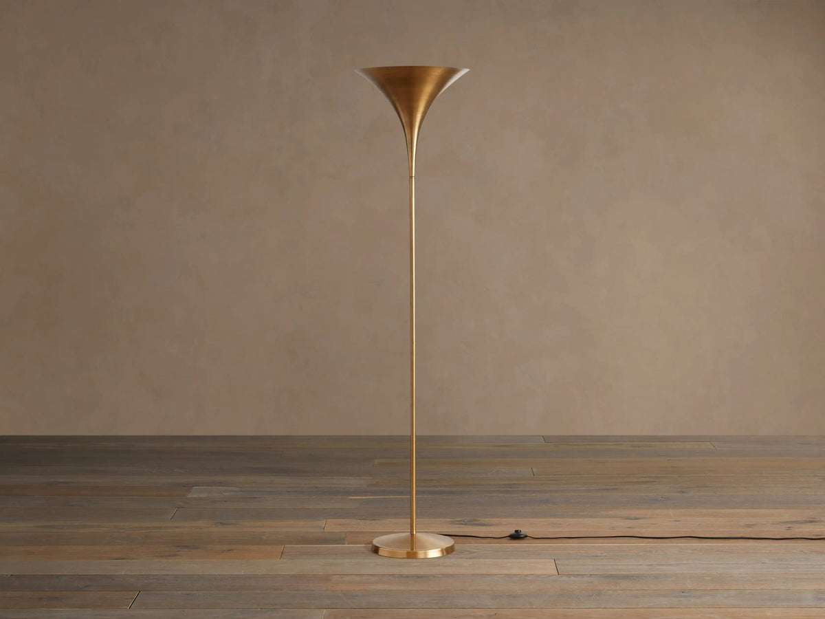 Brass Tulip Lamp Tultz Burnished Iron Floor Lamp