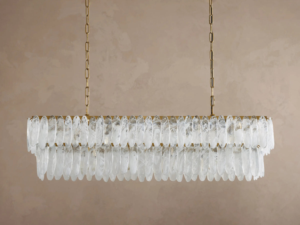Verna Glass Linear Light Chandelier