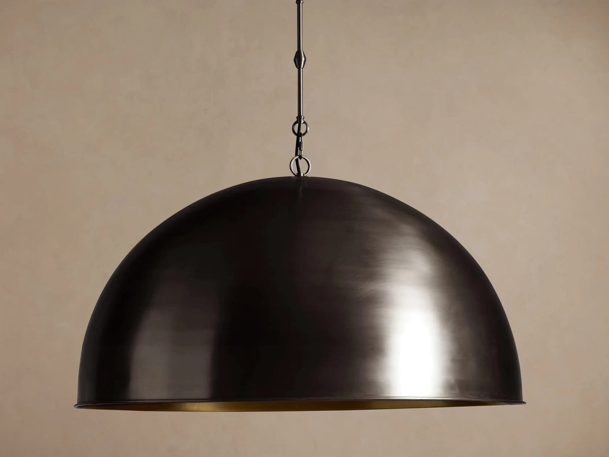 Bronze Dome Pendant 36 Inch Hardwired Light