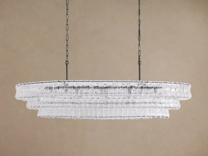Ghiaccio 54 Inch Bronze Clear Glass Chandelier — product view 2