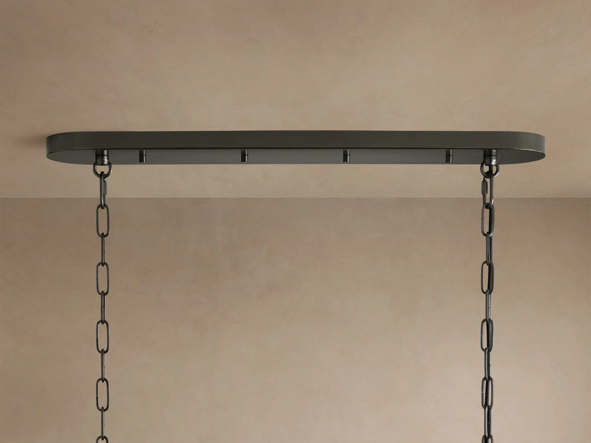 Ghiaccio 54 Inch Bronze Clear Glass Chandelier — product view 4
