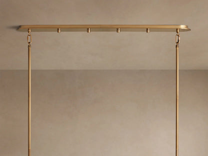 Brass Oval Light 72 Inch Tiered Glass Chandelier — product view 2