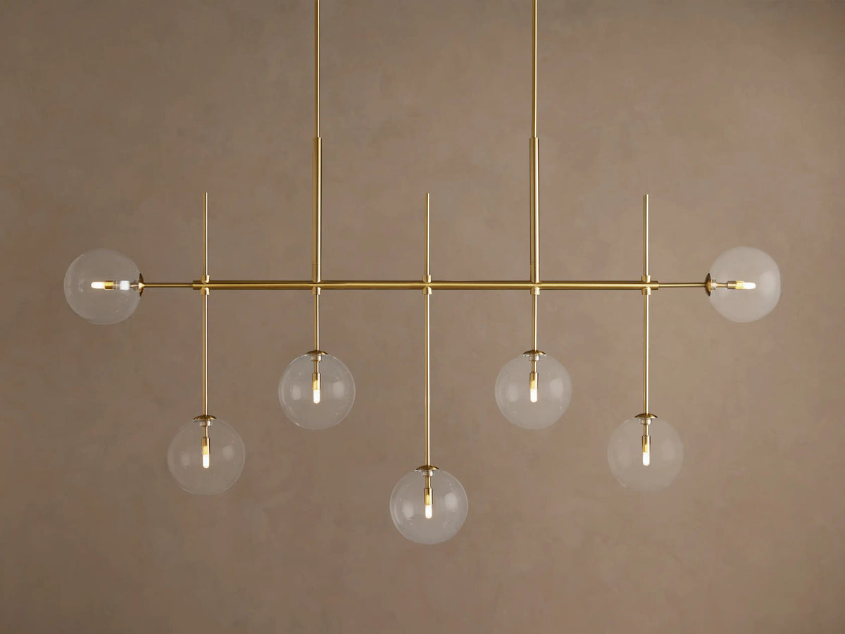 Modern Brass Light 72 Inch Linear Chandelier — product view 1