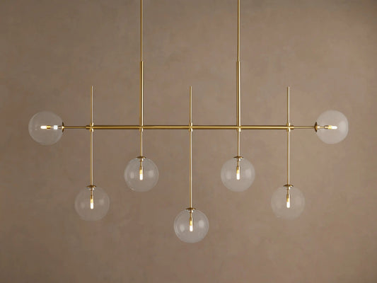 Modern Brass Light 72 Inch Linear Chandelier — product view 1