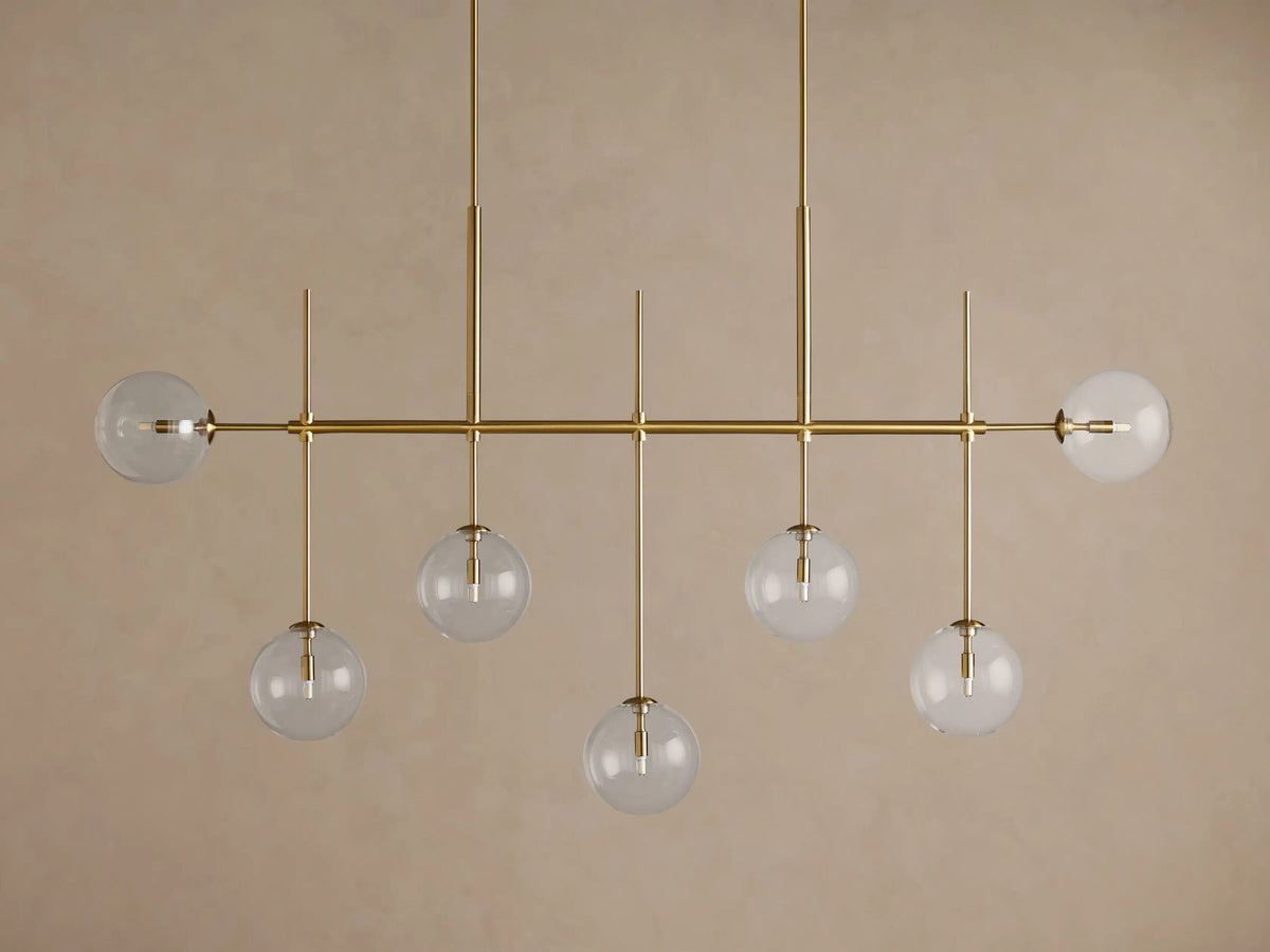 Modern Brass Light 72 Inch Linear Chandelier — product view 2
