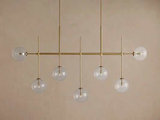 Modern Brass Light 72 Inch Linear Chandelier — product view 2