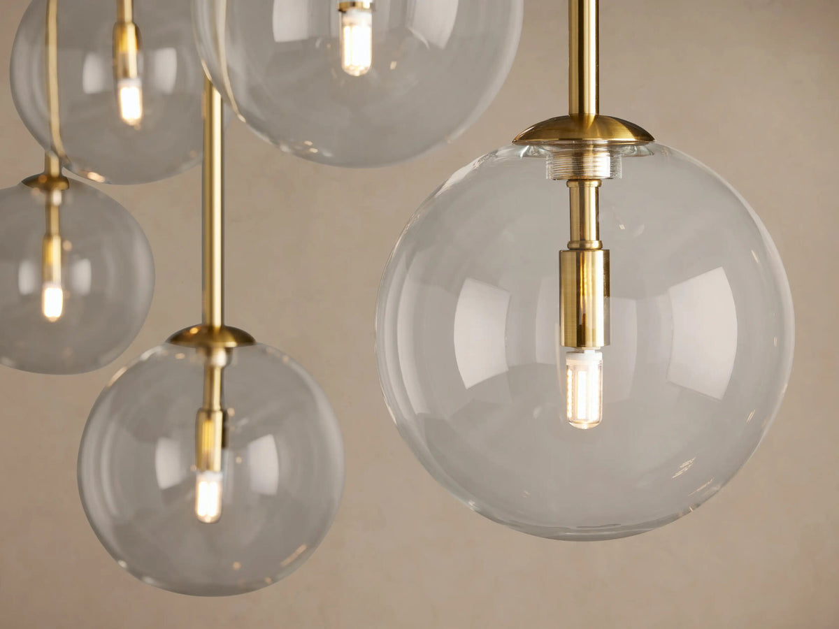 Modern Brass Light 72 Inch Linear Chandelier — product view 3