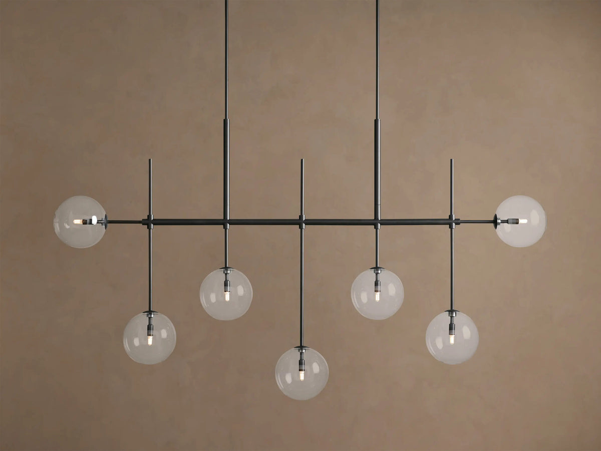 Modern Brass Light 72 Inch Linear Chandelier — product view 5