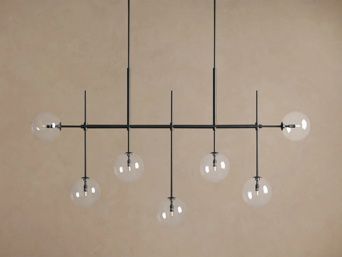 Modern Brass Light 72 Inch Linear Chandelier — product view 6