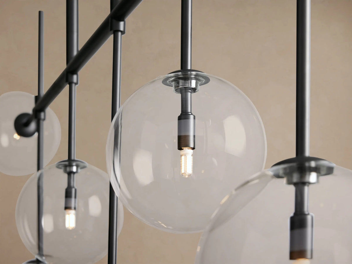 Modern Brass Light 72 Inch Linear Chandelier — product view 7