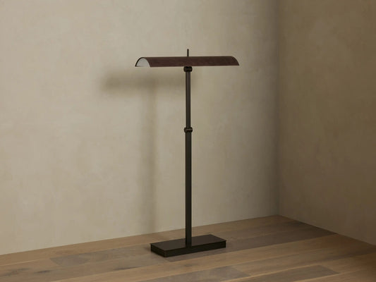 Modern Leather Lamp Abel Bronze Floor Lamp — product view 2