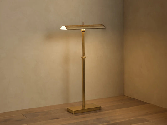Abel Brass Floor Lamp with Warm LED Light — product view 1