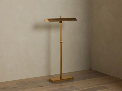 Abel Brass Floor Lamp with Warm LED Light — product view 2