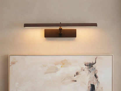 Bronze Picture Light Leather-wrapped LED Sconce — product view 9