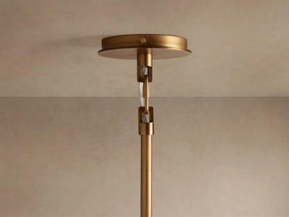 Adria Iron Chandelier with Flax Fabric Shades — product view 8