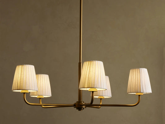 Adria Pleated Iron Light Round Chandelier — product view 1