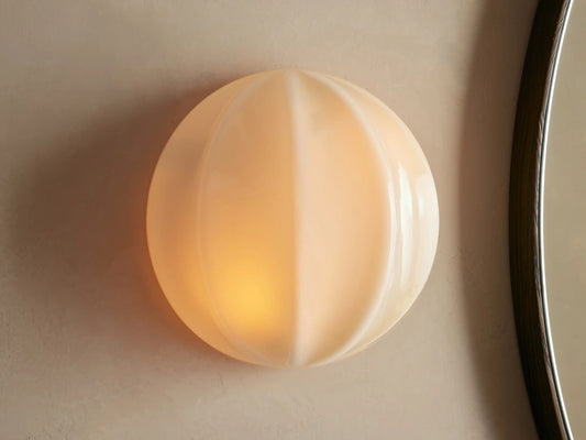 Brass Glass Sconce Agnes Clamshell Wall Light — product view 1
