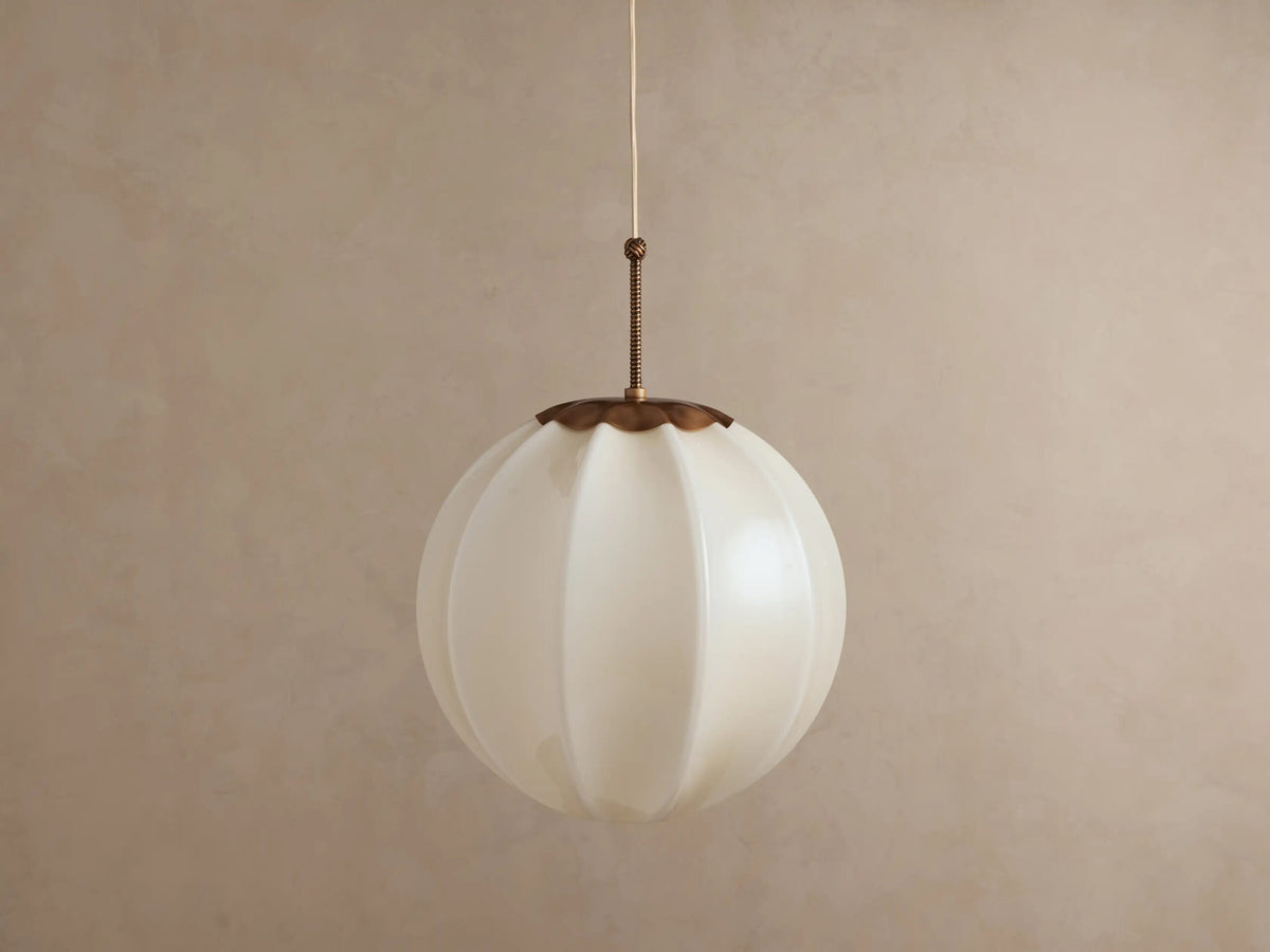 Agnes Brass Glass Pendant 12 Inch — product view 10