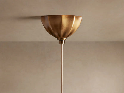 Agnes Brass Glass Pendant 12 Inch — product view 12