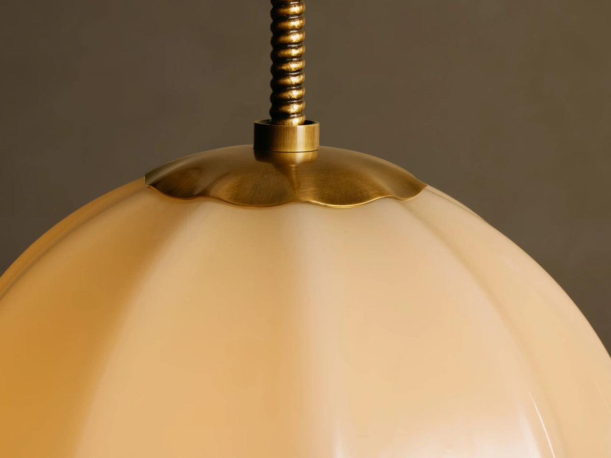 Agnes Brass Glass Pendant 12 Inch — product view 3