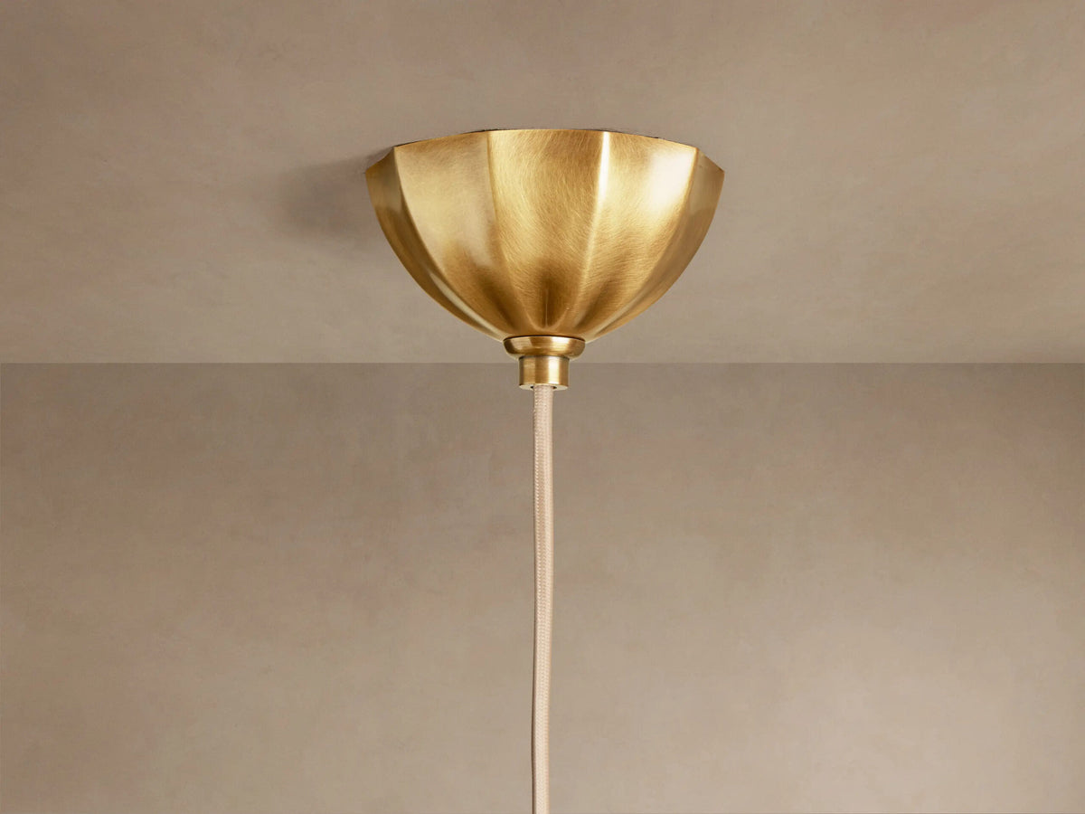 Agnes Brass Glass Pendant 12 Inch — product view 4