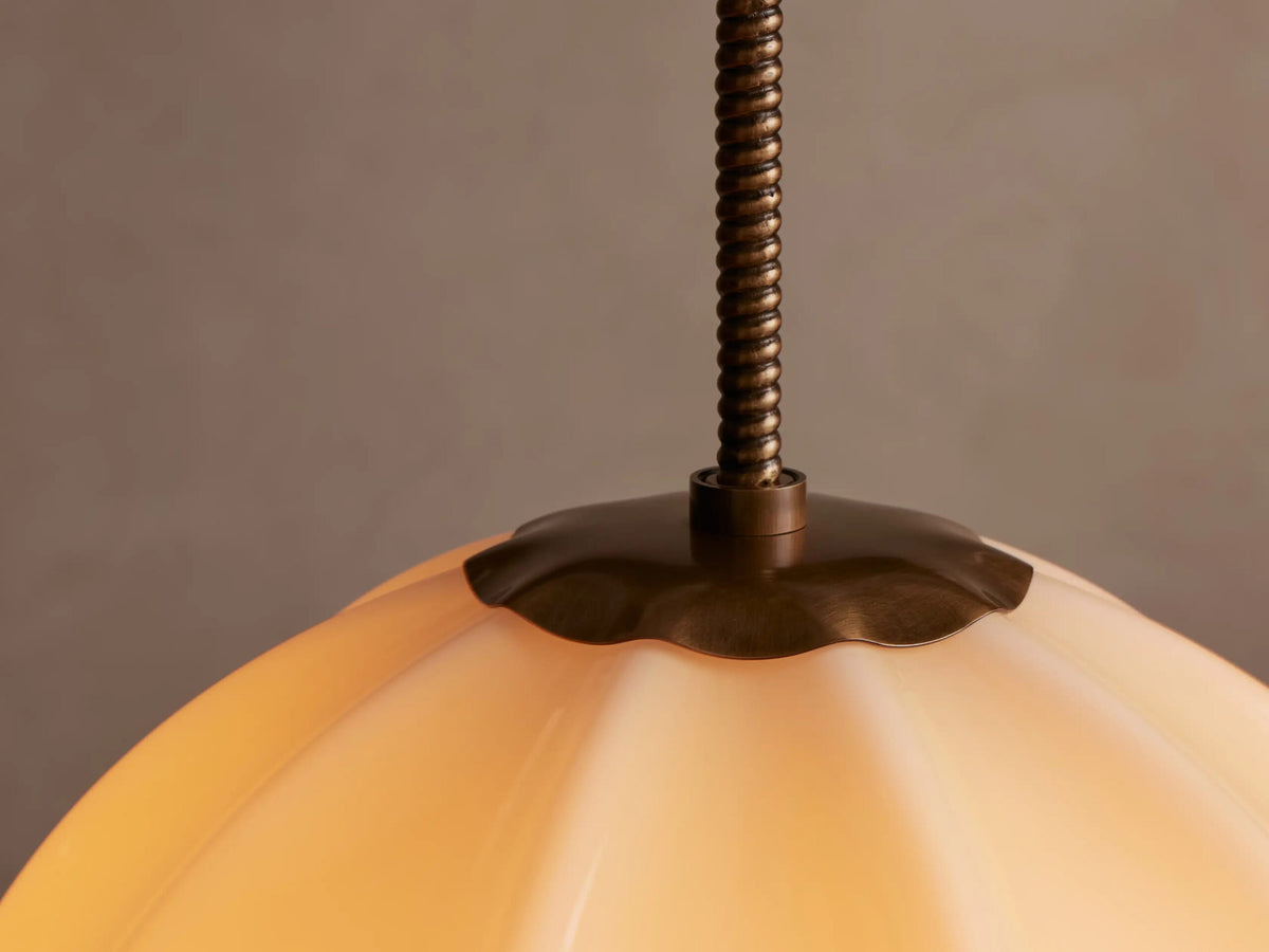 Agnes Brass Glass Pendant 12 Inch — product view 7