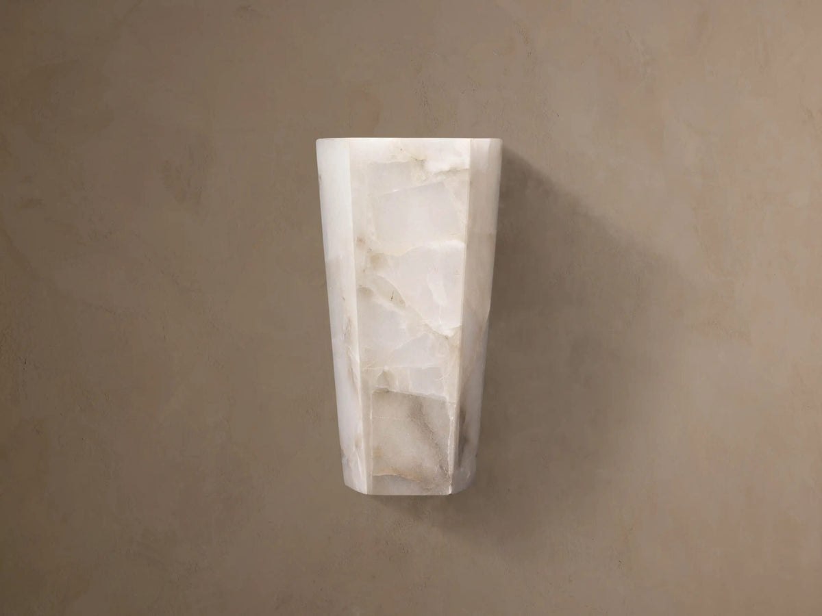 Alabaster Sconce Hexagonal Wall Light — product view 1