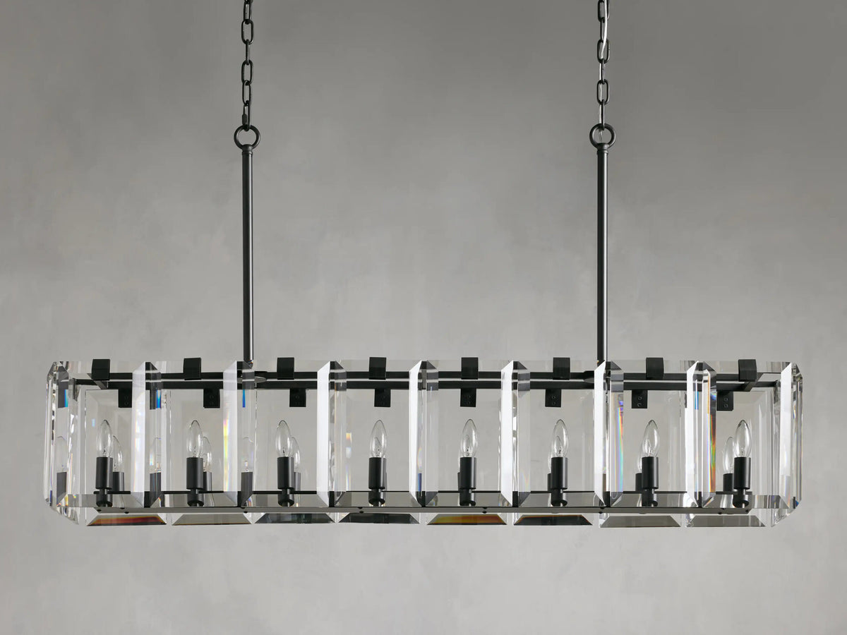 Amaya Modern Crystal Light Rectangular Chandelier