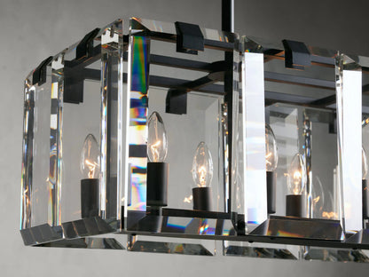 Amaya Modern Crystal Light Rectangular Chandelier — product view 4