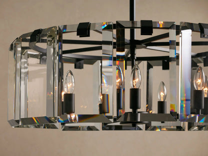 Crystal Chandelier Round Brass 30 Inch — product view 15