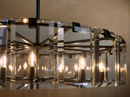 Crystal Chandelier Round Brass 30 Inch — product view 20