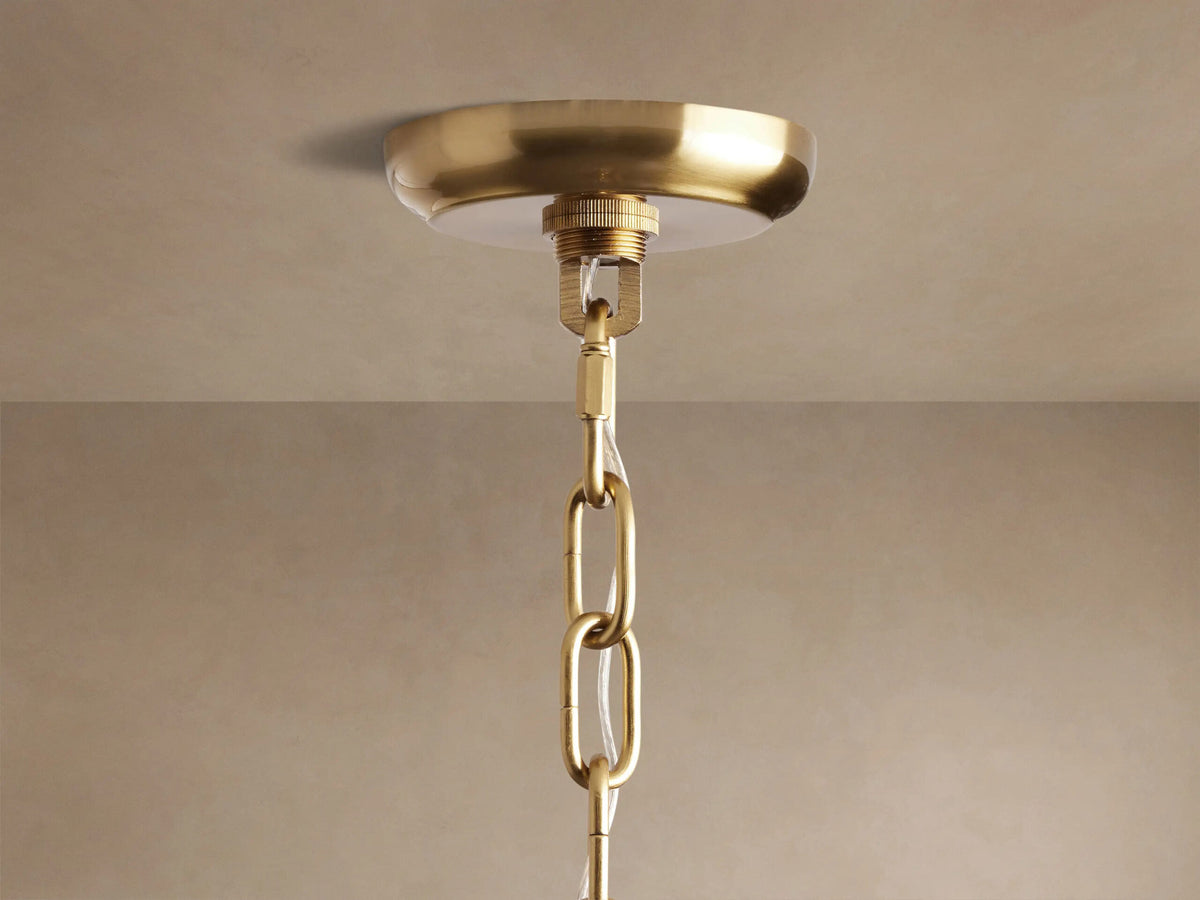 Crystal Chandelier Round Brass 30 Inch — product view 5