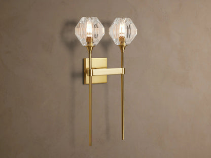 Crystal Brass Sconce Double Wall Light — product view 1