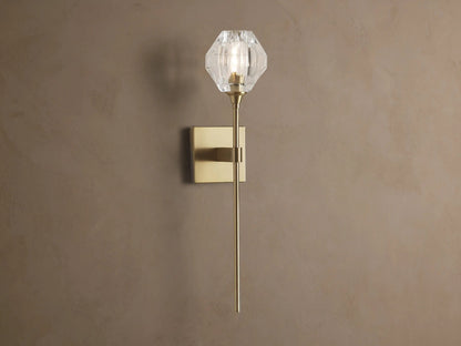Amoroso Crystal Wall Sconce in Gold — product view 1