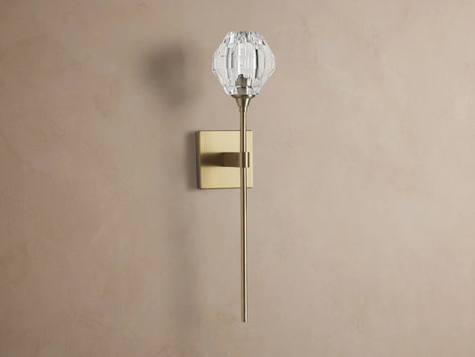 Amoroso Crystal Wall Sconce in Gold — product view 2