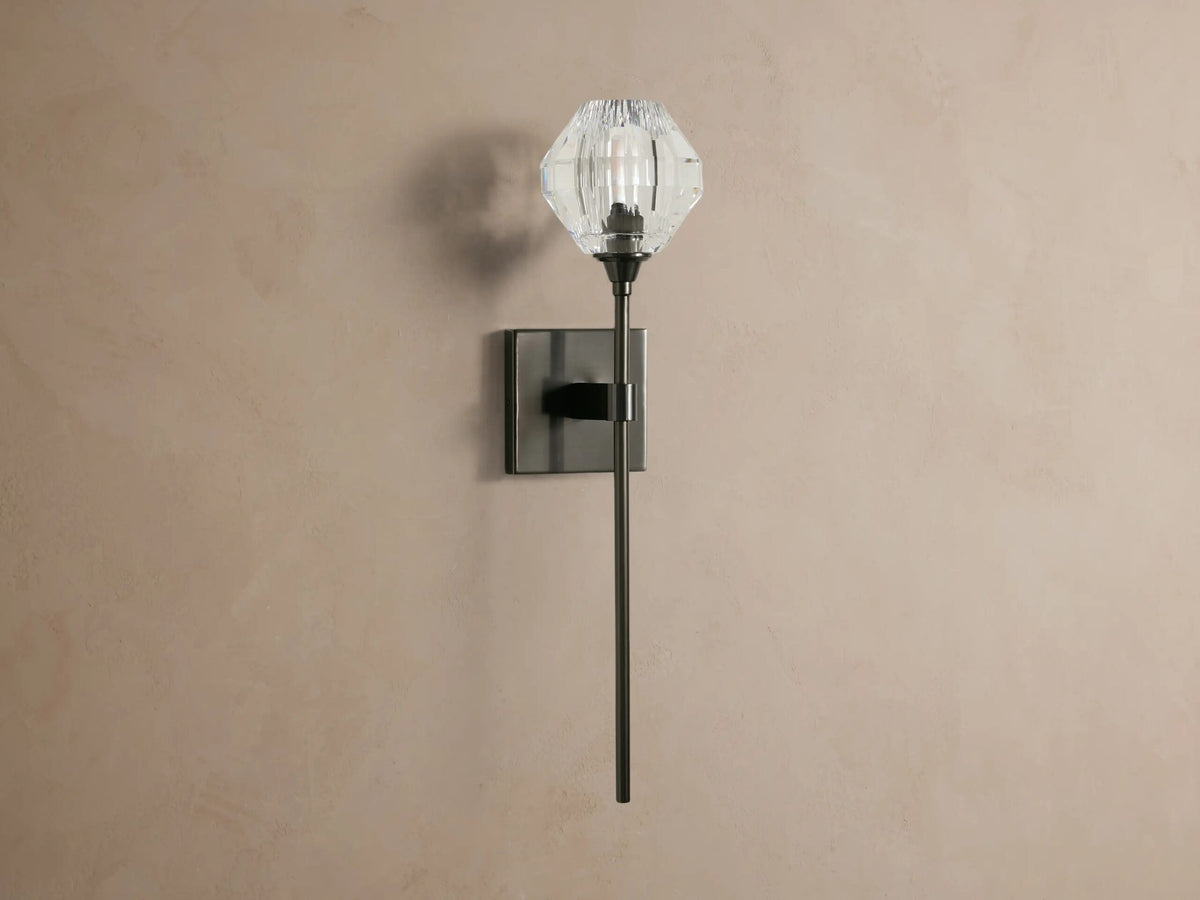 Amoroso Crystal Wall Sconce in Gold — product view 5