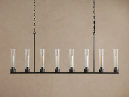 Andreas brass linear light 8 Light Chandelier — product view 10