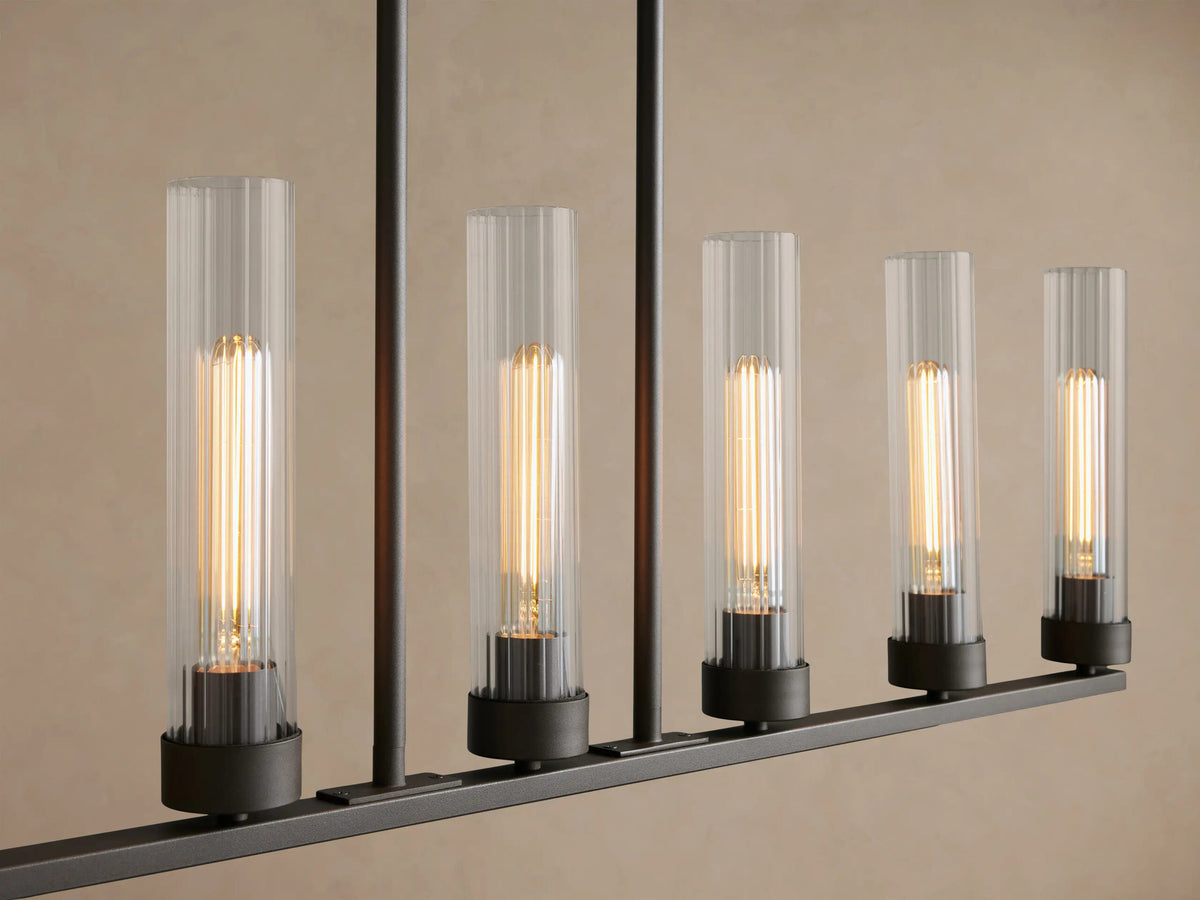Andreas brass linear light 8 Light Chandelier — product view 15
