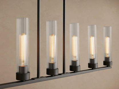 Andreas brass linear light 8 Light Chandelier — product view 15