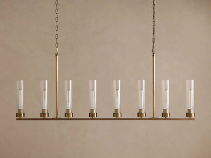 Andreas brass linear light 8 Light Chandelier — product view 2