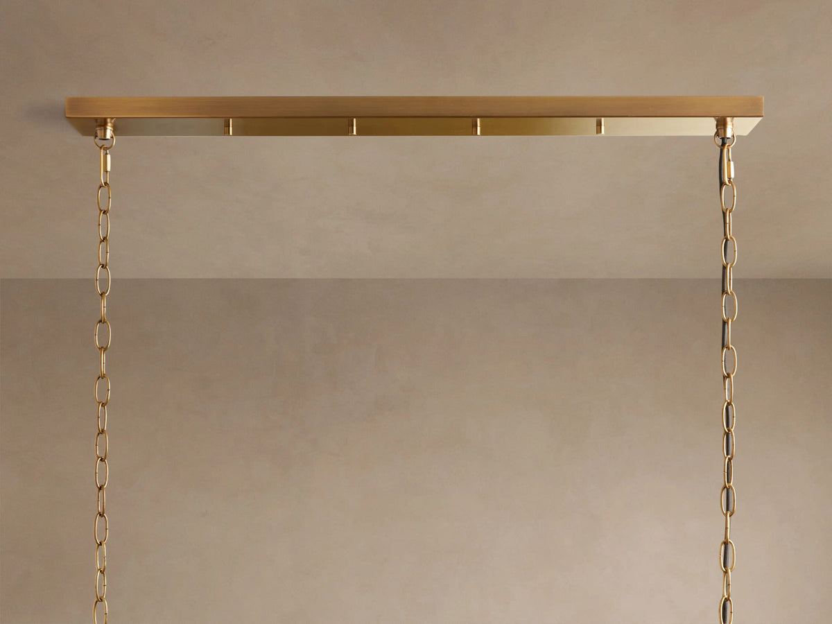 Andreas brass linear light 8 Light Chandelier — product view 4