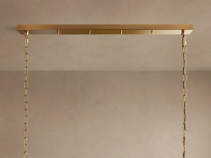 Andreas brass linear light 8 Light Chandelier — product view 4