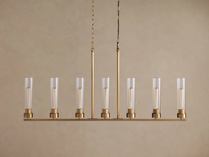 Andreas brass linear light 8 Light Chandelier — product view 6